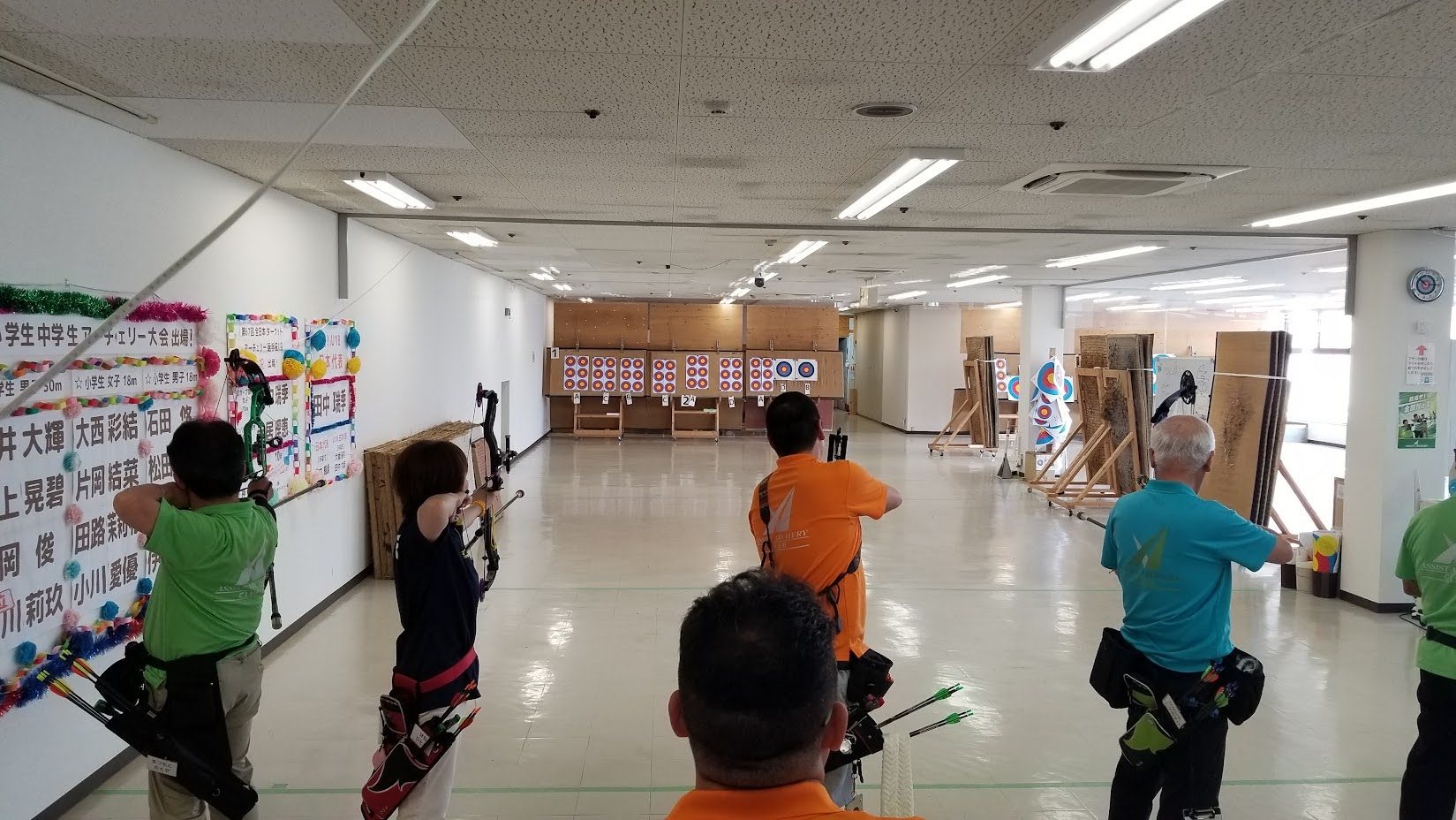 明るく開放的な射場